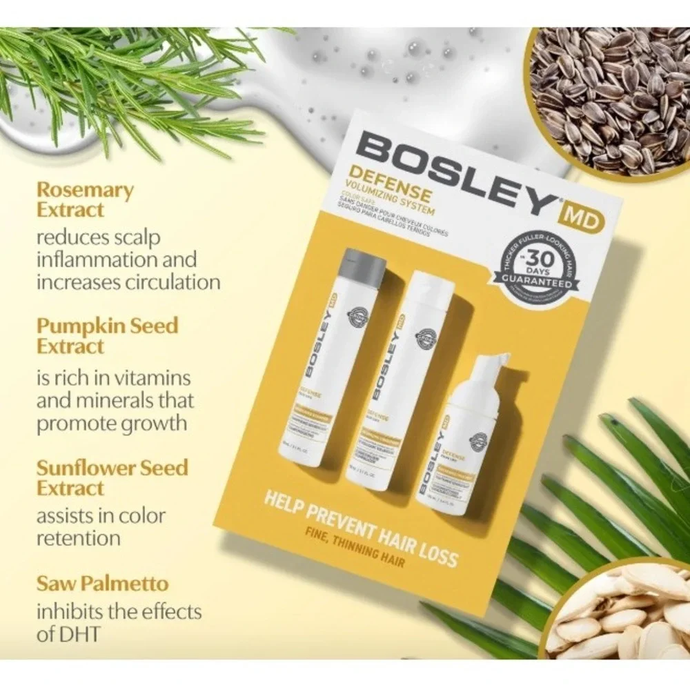 BosleyMD Defense Volumizing System 3-Step Hair Loss Prevention Kit for Fine Hair